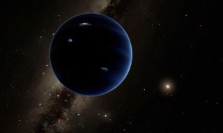 Artist's illustration of Planet Nine, a hypothetical world that some scientists think lurks undiscovered in the far outer solar system.